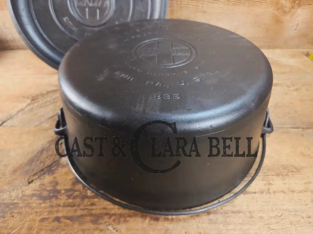 HUGE!! 1920’s Griswold Size #10 (835 A) Dutch Oven with Large Block Logo and (2553 A) Lid. One of the BIGGEST you can