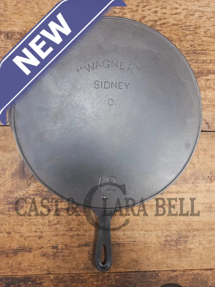 HUGE 1920’s Wagner Sidney O #12 ’Arc Straight’ Skillet with Heat Ring. Beautiful design superior performance. SC24