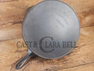HUGE 1920’s Wagner Sidney O #12 ’Arc Straight’ Skillet with Heat Ring. Beautiful design superior performance. SC24