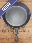 HUGE 1920’s Wagner Sidney O #12 ’Arc Straight’ Skillet with Heat Ring. Beautiful design superior performance. SC24