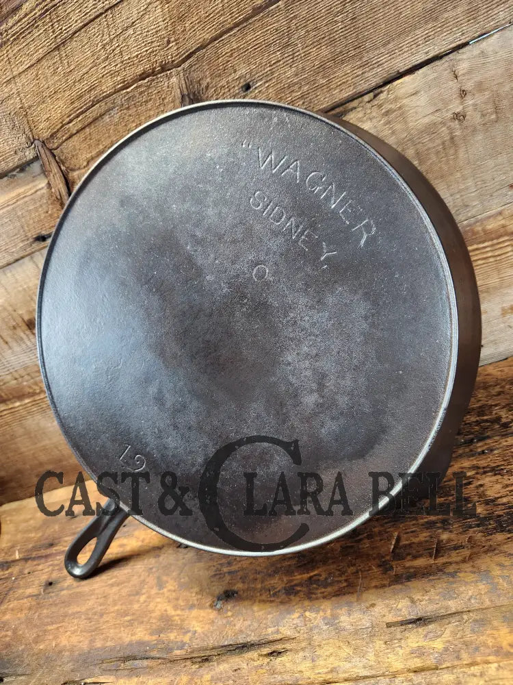 Huge 1920’S Wagner Sidney O #12 ’Arc Straight’ Skillet With Heat Ring. Beautiful Design