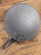 HUGE 1920’s Wagner Sidney O #12 ’Arc Straight’ Skillet with Heat Ring. Beautiful design superior performance. SC24