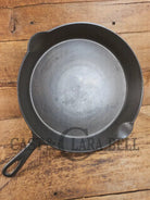 HUGE and hard to find 1910’s Early Favorite Piqua Ware #12 Cast Iron Skillet Smiley Logo great for gas or coil tops!