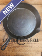 HUGE and hard to find 1910’s Early Favorite Piqua Ware #12 Cast Iron Skillet Smiley Logo great for gas or coil tops!