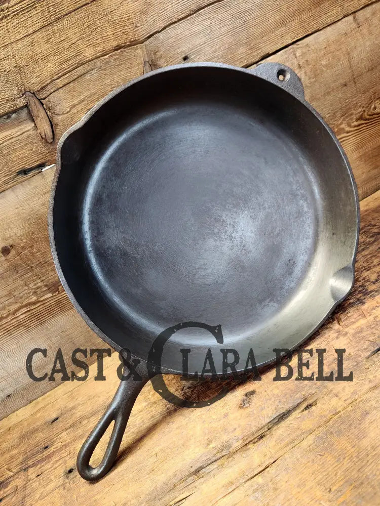 Huge And Rare! Early Bsr Red Mountain Series Birmingham Stove & Range #12 Cast Iron Skillet. Tough