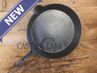 Huge Antique gate-marked unknown #12 skillet. Est 1880’s. Left single spout heat ring bottom w/ pointy handle - Skillet