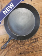 Huge Antique gate-marked unknown #12 skillet. Est 1880’s. Left single spout heat ring bottom w/ pointy handle - Skillet