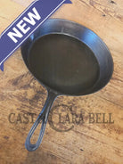 Huge Antique gate-marked unknown #12 skillet. Est 1880’s. Left single spout heat ring bottom w/ pointy handle - Skillet