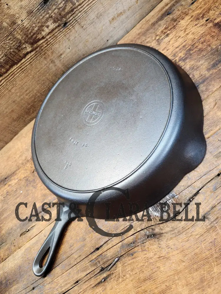 Huge Beautiful 1930’S Griswold No. 12 Skillet With Small Block Logo And Heat Ring 719 B. Perfect