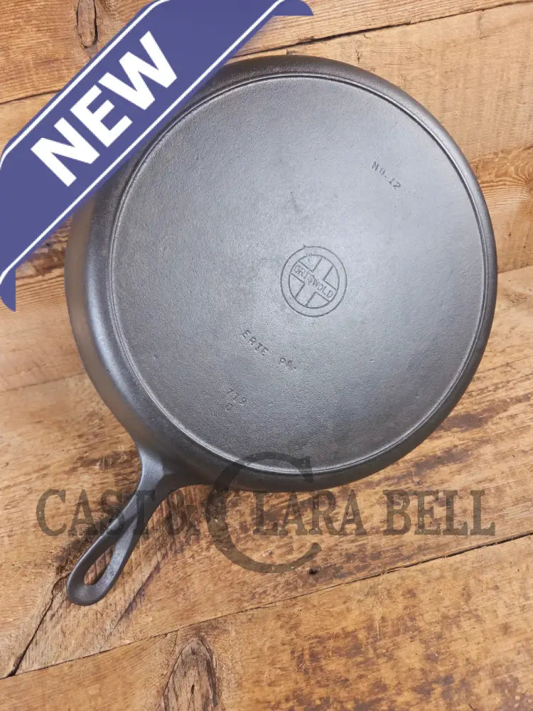 Huge beautiful 1930’s Griswold No. 12 Skillet with Small Block Logo and Heat Ring 719 D - Skillet