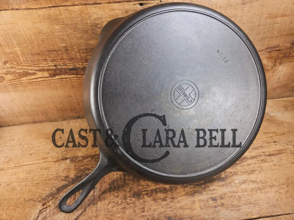 Huge beautiful 1930’s Griswold No. 12 Skillet with Small Block Logo and Heat Ring 719 D Skillet