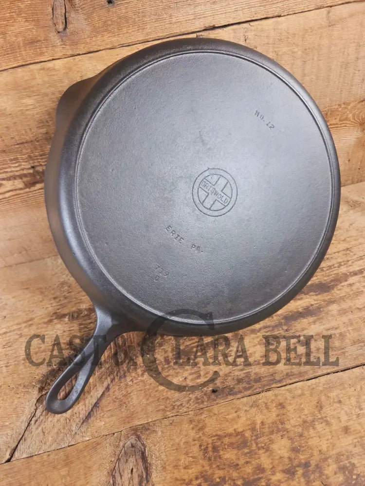 Huge beautiful 1930’s Griswold No. 12 Skillet with Small Block Logo and Heat Ring 719 D - Skillet