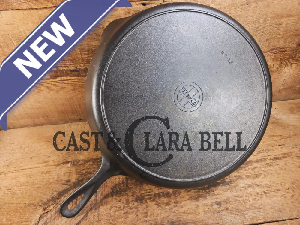 Huge beautiful 1930’s Griswold No. 12 Skillet with Small Block Logo and Heat Ring 719 D Skillet