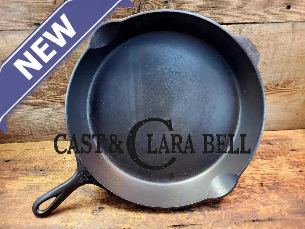 Huge beautiful 1930’s Griswold No. 12 Skillet with Small Block Logo and Heat Ring 719 D. Perfect bacon skillet!