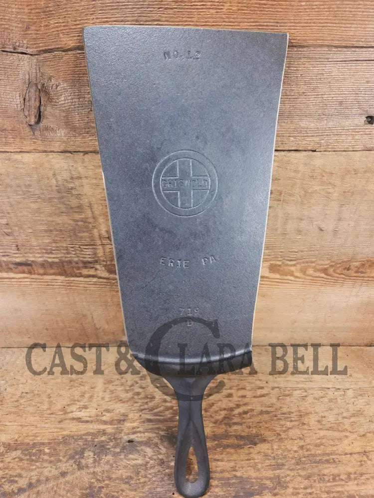 Huge Repurposed Griswold Small Block #12 cast iron spatula. One of a kind and ready to grill! SC24 - Spatula
