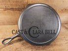 I love this skillet! Classic 1910’s Lodge Raised #7 Heat Ring Single Notch. Light sleek and ready to cook with! Skillet