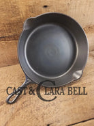 I love this skillet! Classic 1910’s Lodge Raised #7 Heat Ring Single Notch. Light sleek and ready to cook with! Skillet