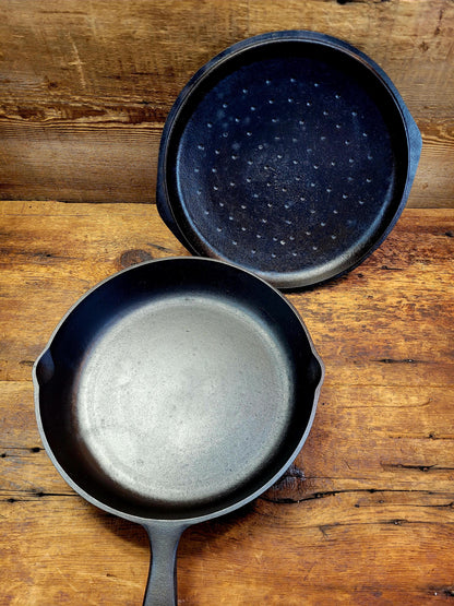 Awesome Combo!  Mid Century Birmingham Stove & Range Century Series No. 8 Skillet with Lid!