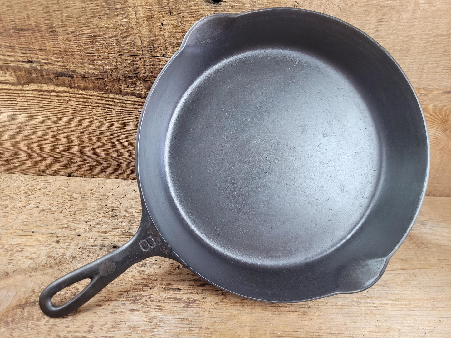 The Best Seller Classic!  Griswold #8 Cast Iron Skillet with Large Block Logo and Smooth Bottom, 704 Y