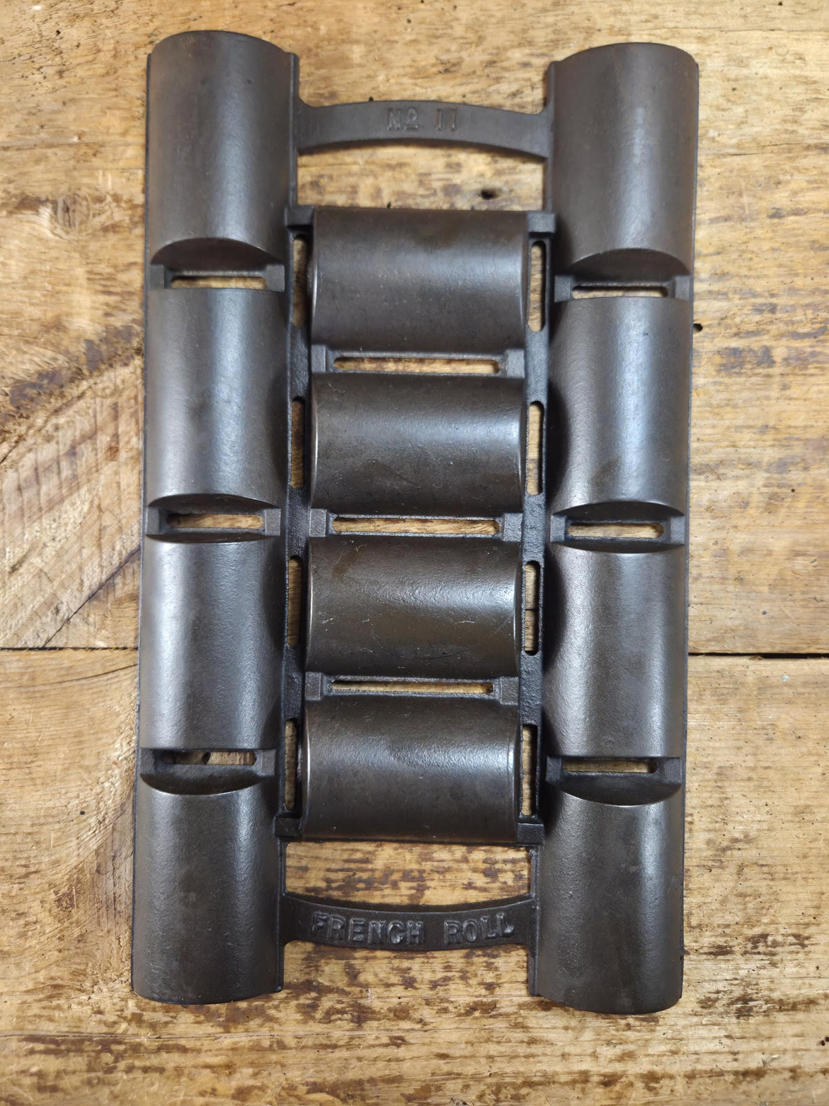 Unknown French Roll No. 11 Pan w/ raised No. 11 & French Roll markings. Rumored Griswold but likely Unknown Beautiful