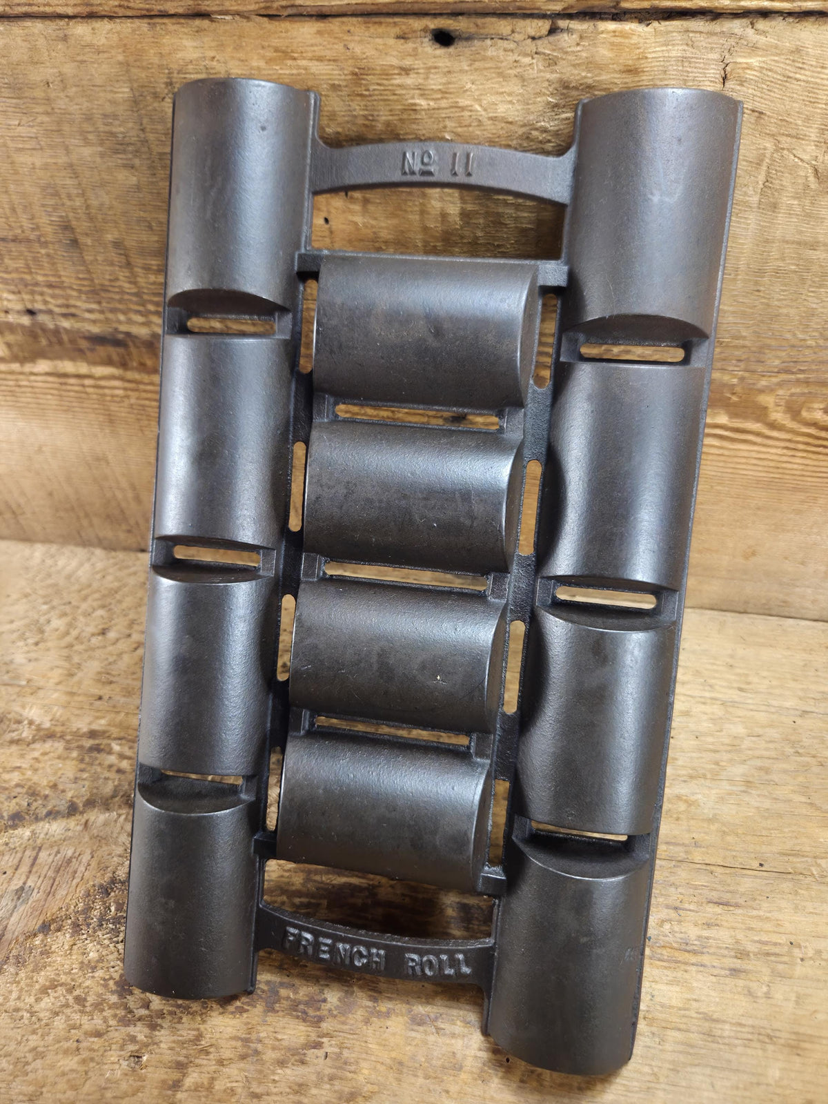 Unknown French Roll No. 11 Pan w/ raised No. 11 & French Roll markings. Rumored Griswold but likely Unknown Beautiful