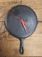 Custom made wall hanging Griswold Clock. Repurposed from cracked skillet. Comes with interchangeable clock mechanics.