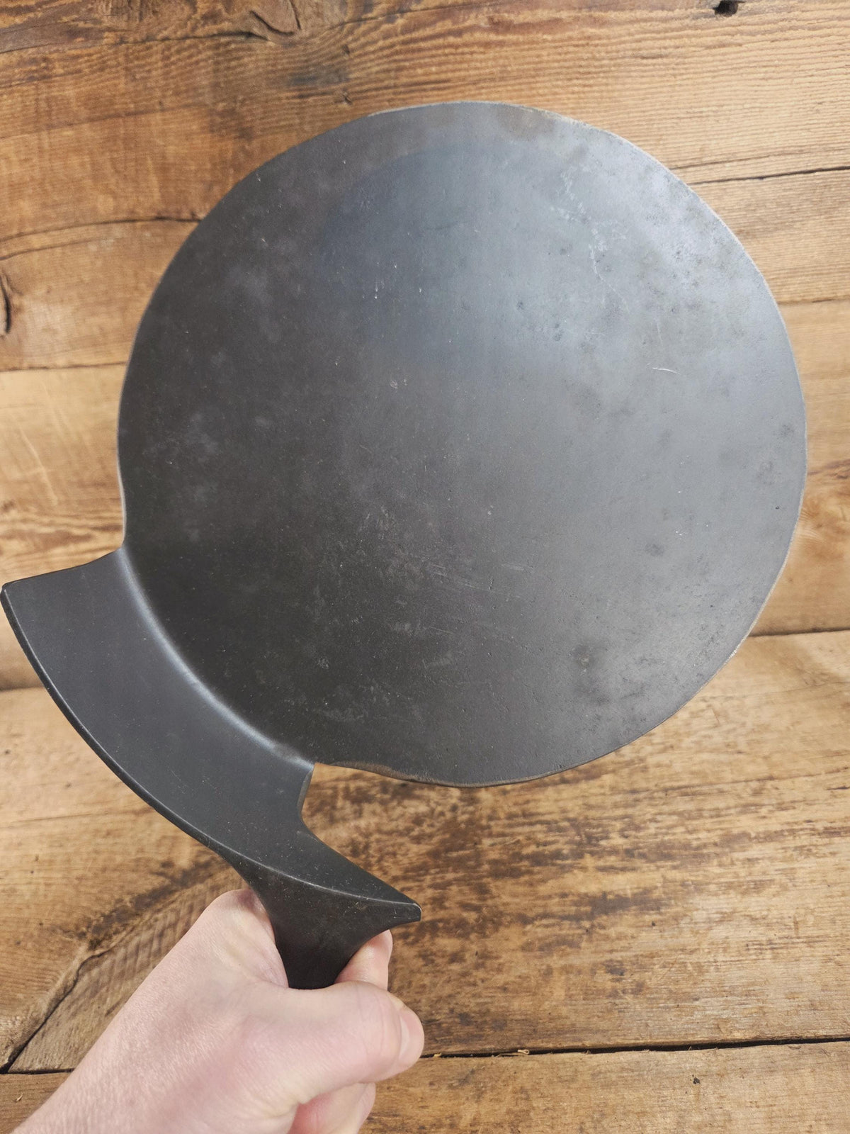 What a funky creation! Huge Repurposed Wagner #11 cast iron spatula. Possible pizza peel for your homemade pizzas!