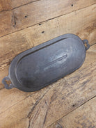Very cool! Late 1800’s Antique Gate-marked #8 Cast Iron Griddle/Sad Iron Heater. Ornate fancy handles awesome for