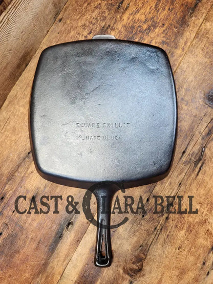 Large! 1930’S #9 Wagner Square Skillet 1219. Great Pan To Have In The Kitchen! Super Versatile