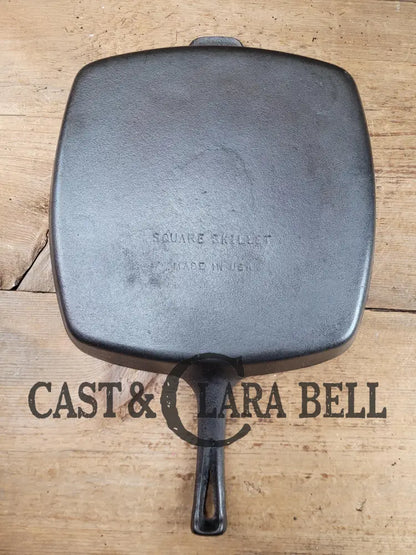 Large! 1930’S #9 Wagner Square Skillet 1219. Great Pan To Have In The Kitchen! Super Versatile