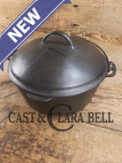 Large 1930’s Wagner Ware #9 Cast Iron Dutch Oven 1259 with Sawtooth lid! Unique pattern shift on lid Dutch Ovens