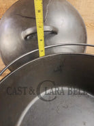 Large 1930’s Wagner Ware #9 Cast Iron Dutch Oven 1259 with Sawtooth lid! Unique pattern shift on lid Dutch Ovens