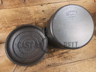 Large 1930’s Wagner Ware #9 Cast Iron Dutch Oven 1259 with Sawtooth lid! Unique pattern shift on lid Dutch Ovens