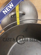 Large 1930’s Wagner Ware #9 Cast Iron Dutch Oven 1259 with Sawtooth lid! Unique pattern shift on lid Dutch Ovens