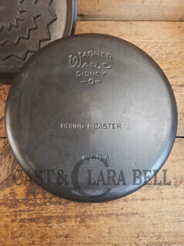 1930’s Large fully marked Wagner Ware No. 9 Dutch Oven with saw tooth style Lid 1269 - Dutch Ovens Trivets & Kettles