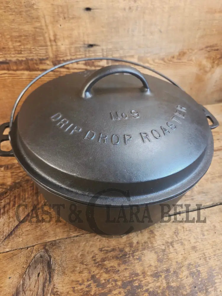 1930’s Large fully marked Wagner Ware No. 9 Dutch Oven with saw tooth style Lid 1269 - Dutch Ovens Trivets & Kettles