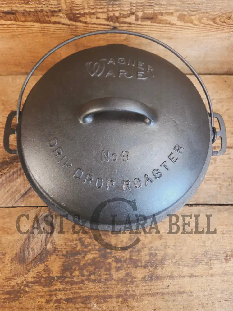 1930’s Large fully marked Wagner Ware No. 9 Dutch Oven with saw tooth style Lid 1269 - Dutch Ovens Trivets & Kettles
