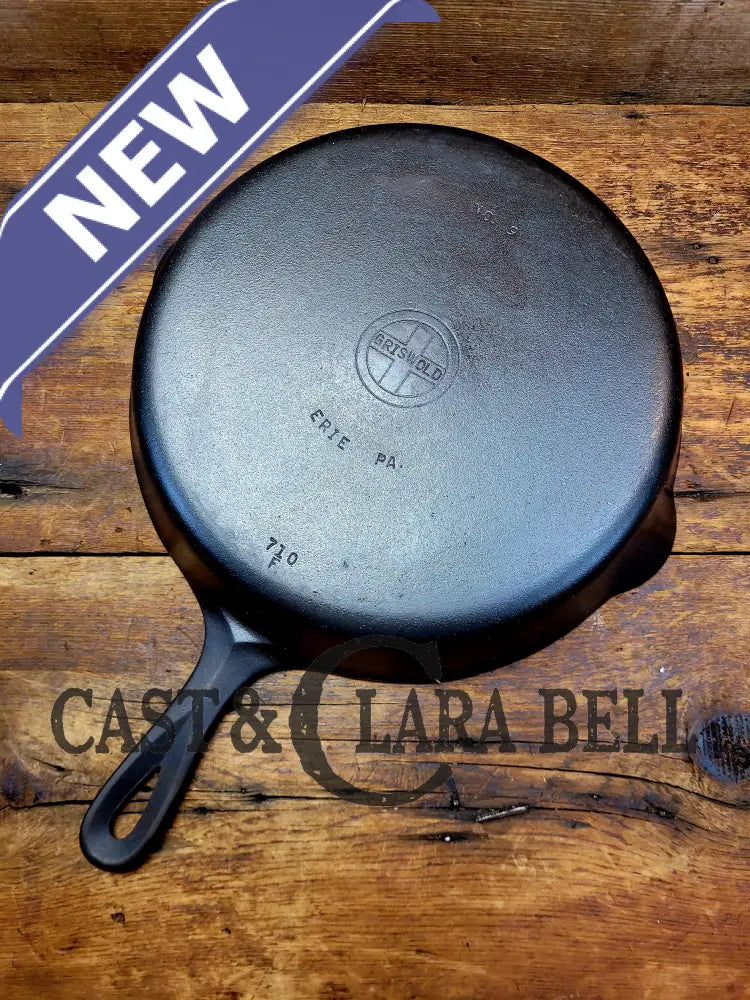 Larger Griswold #9 Cast Iron Skillet With Small Block Logo 710 F. Great Bacon Skillet