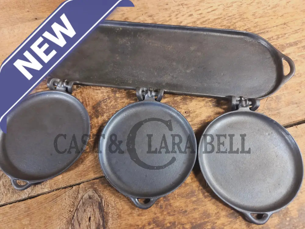 Late 1800’s 3-Section Pancake Flop Griddle by Schofield MFG. New York. Mint condition SC24 - Griddle