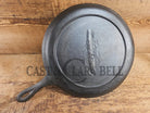 Late 1800’s Antique #8 Round Stove Eye Griddle with Gate mark and Raised 8 semi-fancy handle Griddle