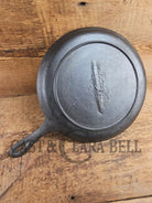 Late 1800’s Antique #8 Round Stove Eye Griddle with Gate mark and Raised 8 semi-fancy handle Griddle