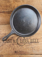 Late 1800’s Antique #8 Round Stove Eye Griddle with Gate mark and Raised 8 semi-fancy handle Griddle