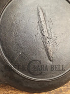 Late 1800’s Antique #8 Round Stove Eye Griddle with Gate mark and Raised 8 semi-fancy handle Griddle