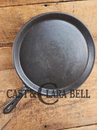 Late 1800’s Antique #9 Round Stove Eye Griddle with Gate mark and Raised 9 semi-fancy handle Griddle