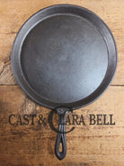 Late 1800’s Antique #9 Round Stove Eye Griddle with Gate mark and Raised 9 semi-fancy handle Griddle