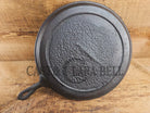Late 1800’s Antique #9 Round Stove Eye Griddle with Gate mark and Raised 9 semi-fancy handle Griddle