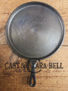 Late 1800’s Antique #9 Round Stove Eye Griddle with Gate mark and Raised 9 straight handle Griddle