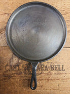 Late 1800’s Antique #9 Round Stove Eye Griddle with Gate mark and Raised 9 straight handle Griddle