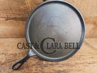 Late 1800’s Antique #9 Round Stove Eye Griddle with Gate mark and Raised 9 straight handle Griddle
