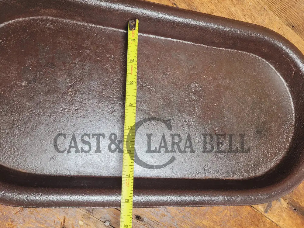 Late 1800S Antique Gate-Marked #8 Cast Iron Griddle / Sad Heater.